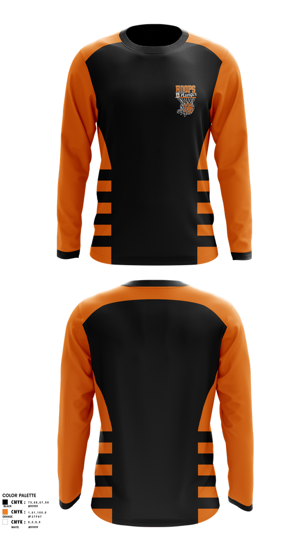 Long Sleeve Performance Shirt, Hoops 4 Hunger, Men's Basketball, Teamtime, Team time, sublimation, custom sports apparel, team uniforms, spirit wear, spiritwear, sports uniforms, custom shirts, team store, custom team store, fundraiser sports, apparel fundraiser