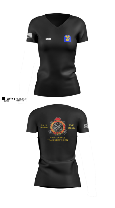 D CO 37279628 Women's Short Sleeve V-neck Shirt - 3