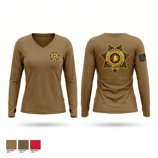 Womens Long Sleeve Vneck Shirt, BCSO, Police, Teamtime, Team time, sublimation, custom sports apparel, team uniforms, spirit wear, spiritwear, sports uniforms, custom shirts, team store, custom team store, fundraiser sports, apparel fundraiser