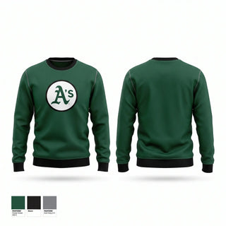Crew Neck Sweatshirt, Quad City A's, Baseball, Teamtime, Team time, sublimation, custom sports apparel, team uniforms, spirit wear, spiritwear, sports uniforms, custom shirts, team store, custom team store, fundraiser sports, apparel fundraiser