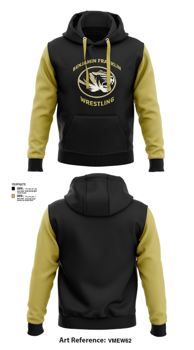 Benjamin Franklin Middle School Wrestling 63497628 Hoodie - 2