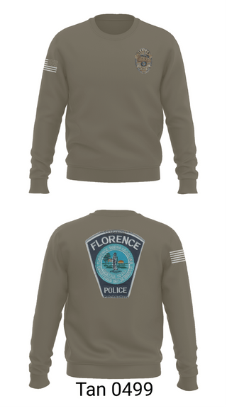 Crew Neck Sweatshirt, Florence Police Department, Police, Teamtime, Team time, sublimation, custom sports apparel, team uniforms, spirit wear, spiritwear, sports uniforms, custom shirts, team store, custom team store, fundraiser sports, apparel fundraiser