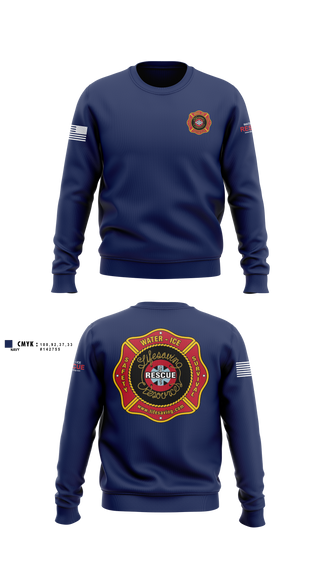 Crew Neck Sweatshirt, Eielson AFB, Fire Department, Teamtime, Team time, sublimation, custom sports apparel, team uniforms, spirit wear, spiritwear, sports uniforms, custom shirts, team store, custom team store, fundraiser sports, apparel fundraiser
