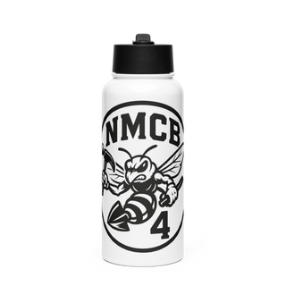 NMCB 4 89251630 Stainless Steel Water Bottle with a Straw Lid