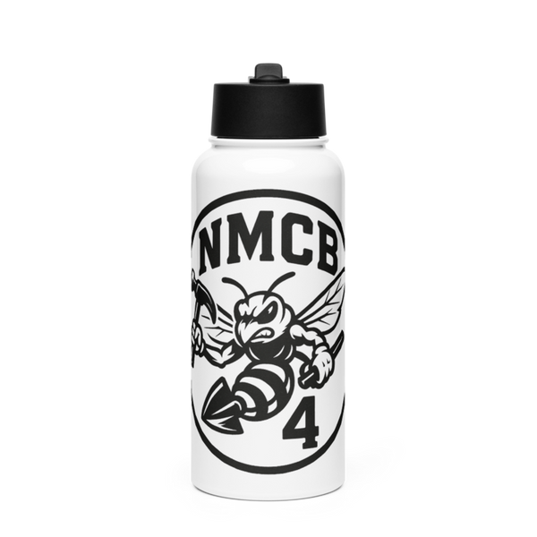 NMCB 4 89251630 Stainless Steel Water Bottle with a Straw Lid