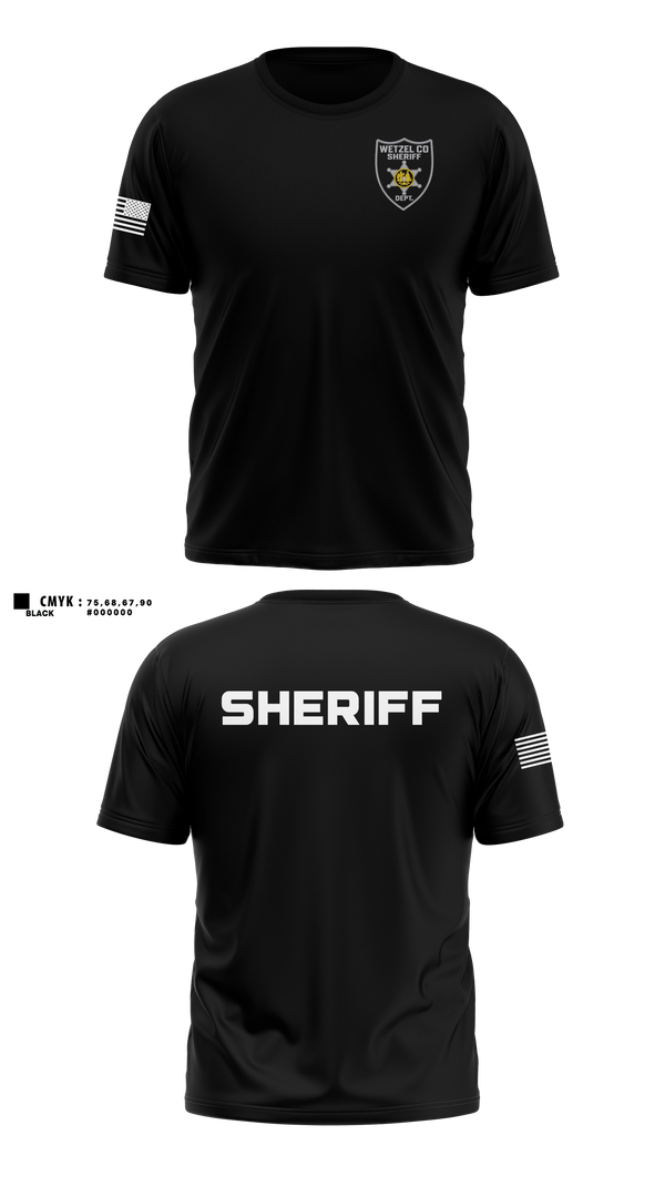 Short Sleeve Performance Shirt, Wetzel County Sheriff, Police, Teamtime, Team time, sublimation, custom sports apparel, team uniforms, spirit wear, spiritwear, sports uniforms, custom shirts, team store, custom team store, fundraiser sports, apparel fundraiser