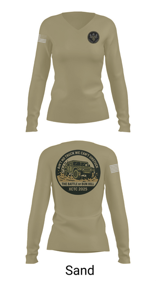 Womens Long Sleeve Vneck Shirt, A 1/111 Field Artillery, , Teamtime, Team time, sublimation, custom sports apparel, team uniforms, spirit wear, spiritwear, sports uniforms, custom shirts, team store, custom team store, fundraiser sports, apparel fundraiser