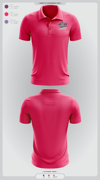 Short Sleeve Performance Polo, West texas Havoc, Baseball, Teamtime, Team time, sublimation, custom sports apparel, team uniforms, spirit wear, spiritwear, sports uniforms, custom shirts, team store, custom team store, fundraiser sports, apparel fundraiser