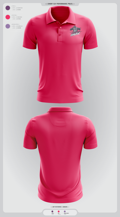 West texas Havoc 14799714 Short Sleeve Performance Polo - 2
