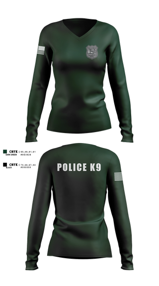 Womens Long Sleeve Vneck Shirt, Gouldsboro Police, Police, Teamtime, Team time, sublimation, custom sports apparel, team uniforms, spirit wear, spiritwear, sports uniforms, custom shirts, team store, custom team store, fundraiser sports, apparel fundraiser