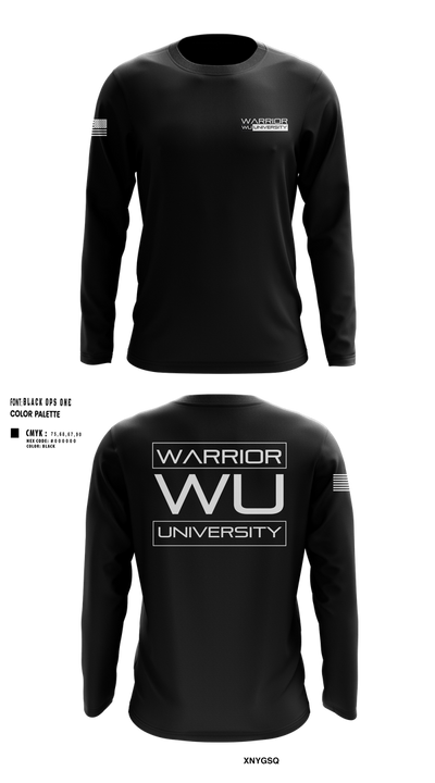 Warrior University Long Sleeve Performance Shirt 100