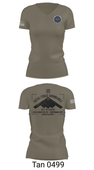 Womens Short Sleeve Vneck Shirt, AFSA CHAPTER 881, Air Force, Teamtime, Team time, sublimation, custom sports apparel, team uniforms, spirit wear, spiritwear, sports uniforms, custom shirts, team store, custom team store, fundraiser sports, apparel fundraiser