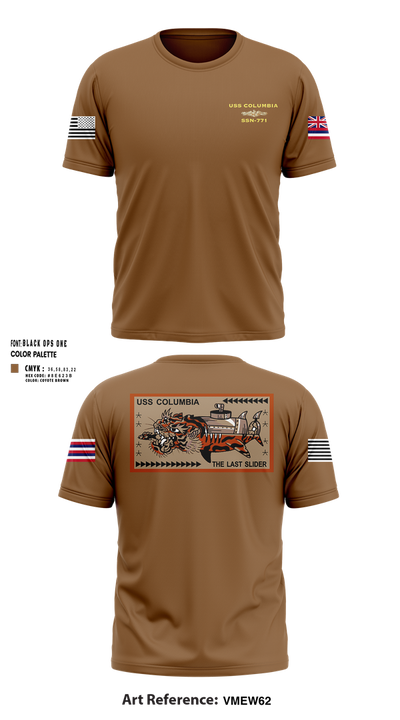 USS Columbia 84322120 Short Sleeve Performance Shirt - 58