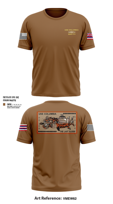 Short Sleeve Performance Shirt, USS Columbia, , Teamtime, Team time, sublimation, custom sports apparel, team uniforms, spirit wear, spiritwear, sports uniforms, custom shirts, team store, custom team store, fundraiser sports, apparel fundraiser