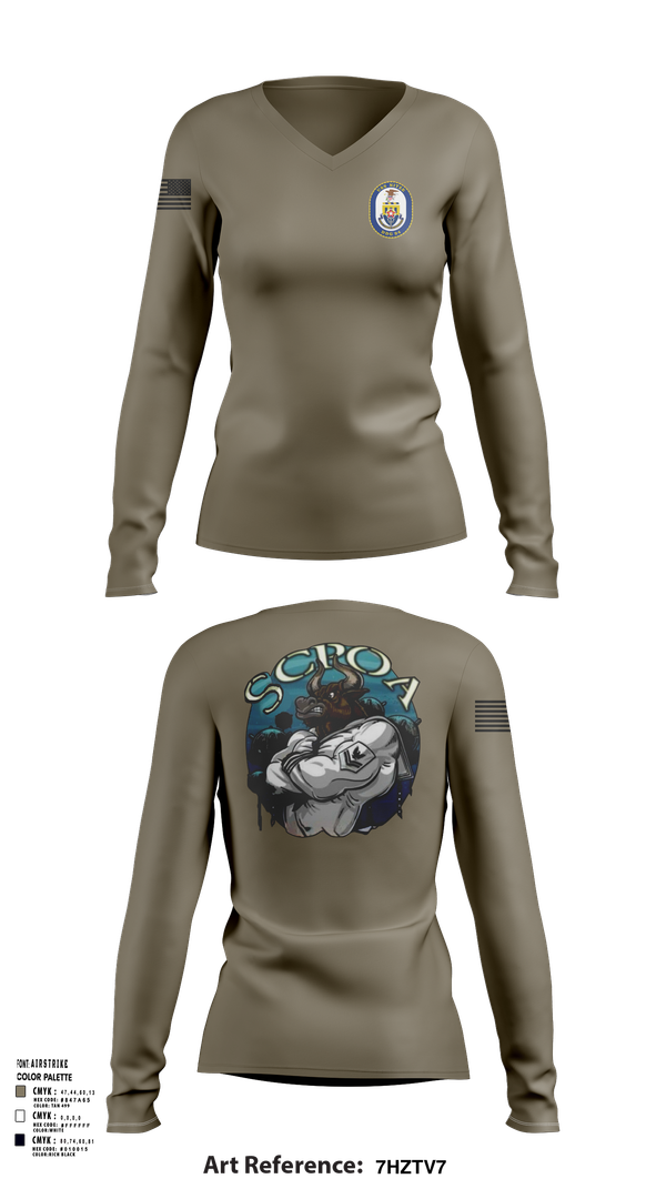 Womens Long Sleeve Vneck Shirt, Scpoa, Navy, Teamtime, Team time, sublimation, custom sports apparel, team uniforms, spirit wear, spiritwear, sports uniforms, custom shirts, team store, custom team store, fundraiser sports, apparel fundraiser