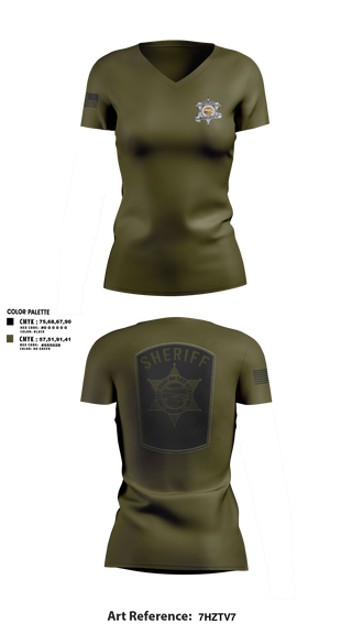 Womens Short Sleeve Vneck Shirt, Crawford county investigations bureau, Police, Teamtime, Team time, sublimation, custom sports apparel, team uniforms, spirit wear, spiritwear, sports uniforms, custom shirts, team store, custom team store, fundraiser sports, apparel fundraiser
