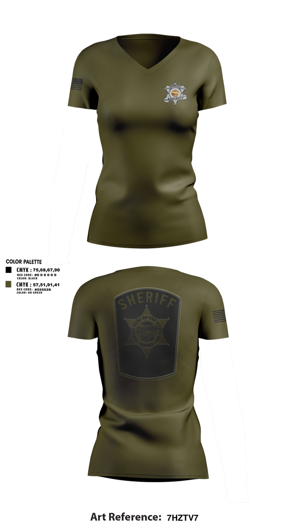 Womens Short Sleeve Vneck Shirt, Crawford county investigations bureau, Police, Teamtime, Team time, sublimation, custom sports apparel, team uniforms, spirit wear, spiritwear, sports uniforms, custom shirts, team store, custom team store, fundraiser sports, apparel fundraiser