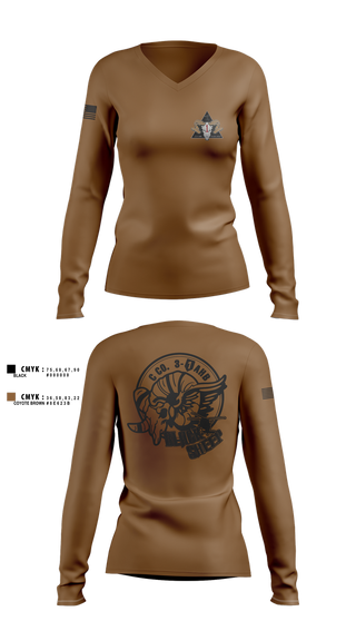 Womens Long Sleeve Vneck Shirt, C-Co, 3-1 AHB, 1ID, , Teamtime, Team time, sublimation, custom sports apparel, team uniforms, spirit wear, spiritwear, sports uniforms, custom shirts, team store, custom team store, fundraiser sports, apparel fundraiser