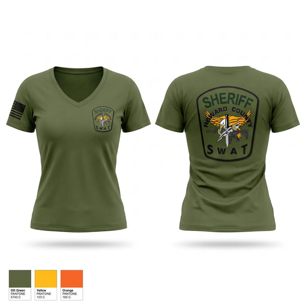 Womens Short Sleeve Vneck Shirt, Howard County Swat, Police, Teamtime, Team time, sublimation, custom sports apparel, team uniforms, spirit wear, spiritwear, sports uniforms, custom shirts, team store, custom team store, fundraiser sports, apparel fundraiser
