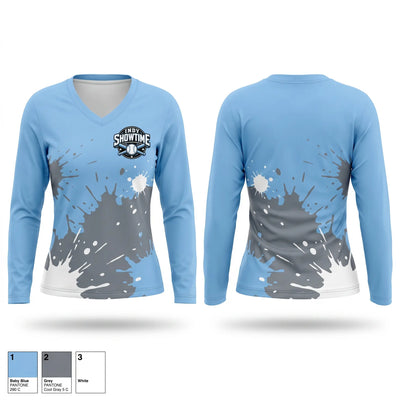 Indy Showtime Women's Long Sleeve V-neck Shirt - 1