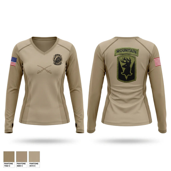 Womens Long Sleeve Vneck Shirt, F CO 3-172 IBCT, Army, Teamtime, Team time, sublimation, custom sports apparel, team uniforms, spirit wear, spiritwear, sports uniforms, custom shirts, team store, custom team store, fundraiser sports, apparel fundraiser
