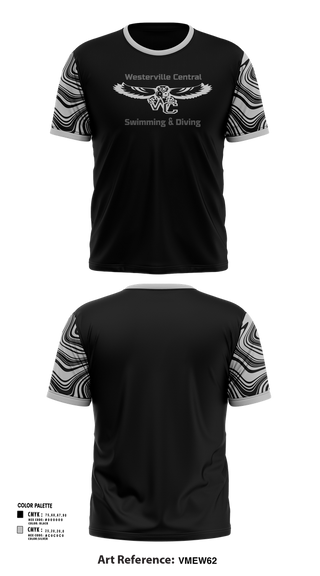 Short Sleeve Performance Shirt, Westerville Central Swimming & Diving, Swimming, Teamtime, Team time, sublimation, custom sports apparel, team uniforms, spirit wear, spiritwear, sports uniforms, custom shirts, team store, custom team store, fundraiser sports, apparel fundraiser