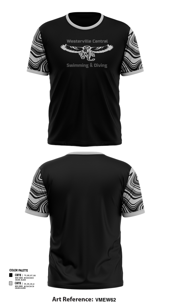 Short Sleeve Performance Shirt, Westerville Central Swimming & Diving, Swimming, Teamtime, Team time, sublimation, custom sports apparel, team uniforms, spirit wear, spiritwear, sports uniforms, custom shirts, team store, custom team store, fundraiser sports, apparel fundraiser