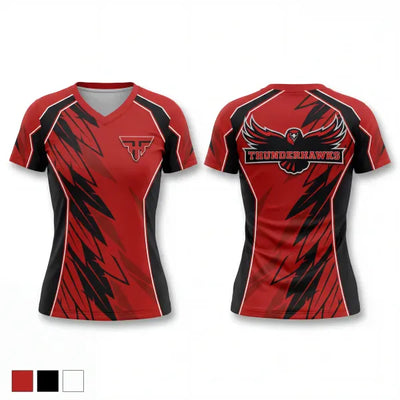 Thunderhawks 69704608 Women's Short Sleeve V-neck Shirt - 1
