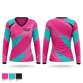 Womens Long Sleeve Vneck Shirt, Preston Hollow Legends, Softball, Teamtime, Team time, sublimation, custom sports apparel, team uniforms, spirit wear, spiritwear, sports uniforms, custom shirts, team store, custom team store, fundraiser sports, apparel fundraiser