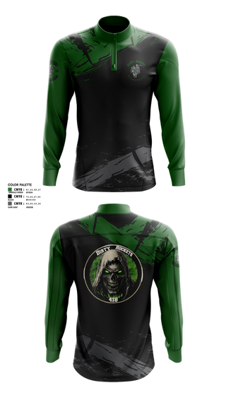 Quarter Zip Jacket, Dirty Rockets MCDirty Rockets MC, Men's Basketball, Teamtime, Team time, sublimation, custom sports apparel, team uniforms, spirit wear, spiritwear, sports uniforms, custom shirts, team store, custom team store, fundraiser sports, apparel fundraiser