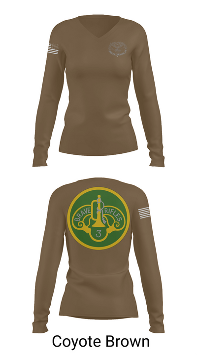 3d Cavalry Regiment 44657863 Women's Long Sleeve V-neck Shirt - 17