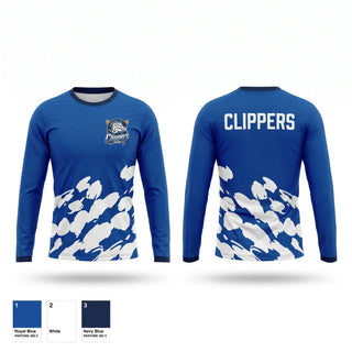 Long Sleeve Performance Shirt, Centennial Clippers, Baseball, Teamtime, Team time, sublimation, custom sports apparel, team uniforms, spirit wear, spiritwear, sports uniforms, custom shirts, team store, custom team store, fundraiser sports, apparel fundraiser