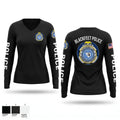 Blackfeet Police Women's Long Sleeve V-neck Shirt - 1