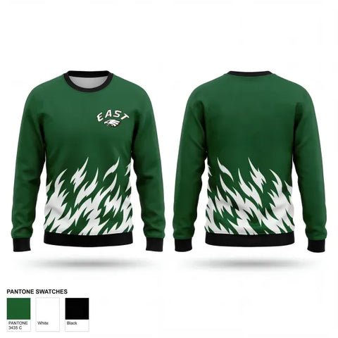 Crew Neck Sweatshirt, East Henderson High School, Track & Field, Teamtime, Team time, sublimation, custom sports apparel, team uniforms, spirit wear, spiritwear, sports uniforms, custom shirts, team store, custom team store, fundraiser sports, apparel fundraiser