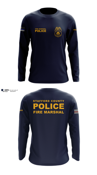 Long Sleeve Performance Shirt, Stafford County Fire Marshal's Office, Police, Teamtime, Team time, sublimation, custom sports apparel, team uniforms, spirit wear, spiritwear, sports uniforms, custom shirts, team store, custom team store, fundraiser sports, apparel fundraiser