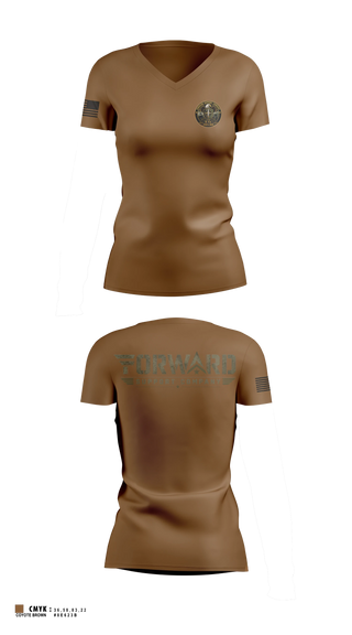 Womens Short Sleeve Vneck Shirt, E-Co 250 BSB, Army, Teamtime, Team time, sublimation, custom sports apparel, team uniforms, spirit wear, spiritwear, sports uniforms, custom shirts, team store, custom team store, fundraiser sports, apparel fundraiser