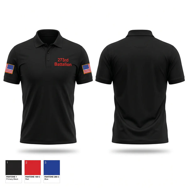 Short Sleeve Performance Polo, 273rd Battalion, National Guard, Teamtime, Team time, sublimation, custom sports apparel, team uniforms, spirit wear, spiritwear, sports uniforms, custom shirts, team store, custom team store, fundraiser sports, apparel fundraiser