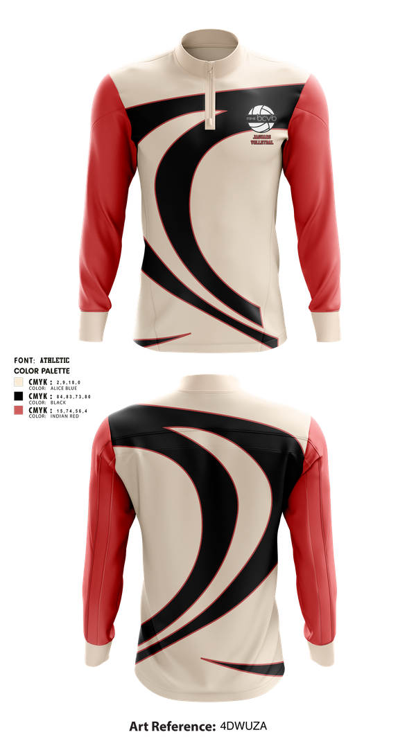 Quarter Zip Jacket, Jaguars, Men's Volleyball, Teamtime, Team time, sublimation, custom sports apparel, team uniforms, spirit wear, spiritwear, sports uniforms, custom shirts, team store, custom team store, fundraiser sports, apparel fundraiser