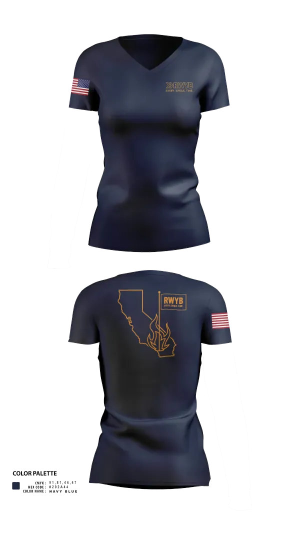 Womens Short Sleeve Vneck Shirt, RWYB GC, Golf, Teamtime, Team time, sublimation, custom sports apparel, team uniforms, spirit wear, spiritwear, sports uniforms, custom shirts, team store, custom team store, fundraiser sports, apparel fundraiser