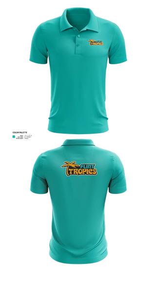 Short Sleeve Performance Polo, Flint Tropics, , Teamtime, Team time, sublimation, custom sports apparel, team uniforms, spirit wear, spiritwear, sports uniforms, custom shirts, team store, custom team store, fundraiser sports, apparel fundraiser