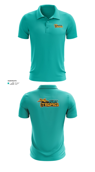 Flint Tropics 27961278 Short Sleeve Performance Polo - 21