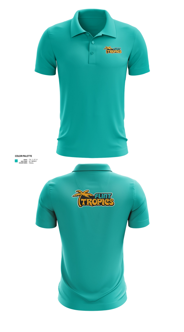 Short Sleeve Performance Polo, Flint Tropics, , Teamtime, Team time, sublimation, custom sports apparel, team uniforms, spirit wear, spiritwear, sports uniforms, custom shirts, team store, custom team store, fundraiser sports, apparel fundraiser