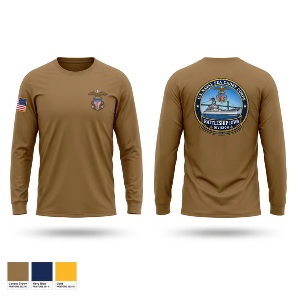 Long Sleeve Performance Shirt, U.S. Naval Sea Cadet Corps Battleship Iowa Division, Navy, Teamtime, Team time, sublimation, custom sports apparel, team uniforms, spirit wear, spiritwear, sports uniforms, custom shirts, team store, custom team store, fundraiser sports, apparel fundraiser