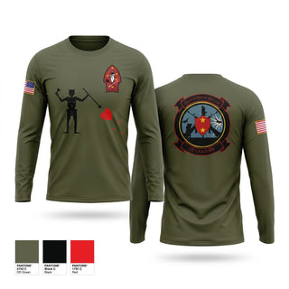 Long Sleeve Performance Shirt, Bravo Battery 2D LAAD, Marines, Teamtime, Team time, sublimation, custom sports apparel, team uniforms, spirit wear, spiritwear, sports uniforms, custom shirts, team store, custom team store, fundraiser sports, apparel fundraiser