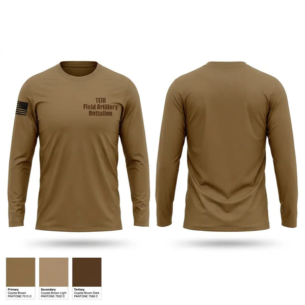 Long Sleeve Performance Shirt, 1-178 Field Artillery Battalion, Army, Teamtime, Team time, sublimation, custom sports apparel, team uniforms, spirit wear, spiritwear, sports uniforms, custom shirts, team store, custom team store, fundraiser sports, apparel fundraiser
