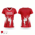legends baseball Women's Short Sleeve V-neck Shirt - 1