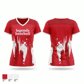 Womens Short Sleeve Vneck Shirt, legends baseball, Baseball, Teamtime, Team time, sublimation, custom sports apparel, team uniforms, spirit wear, spiritwear, sports uniforms, custom shirts, team store, custom team store, fundraiser sports, apparel fundraiser