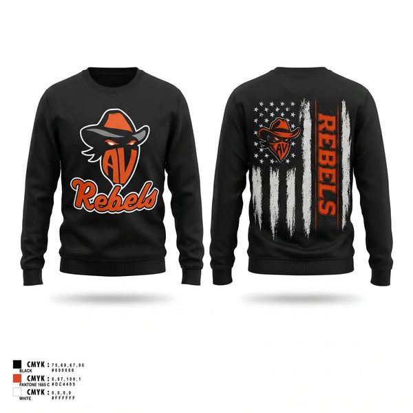 Crew Neck Sweatshirt, AV Rebels, , Teamtime, Team time, sublimation, custom sports apparel, team uniforms, spirit wear, spiritwear, sports uniforms, custom shirts, team store, custom team store, fundraiser sports, apparel fundraiser