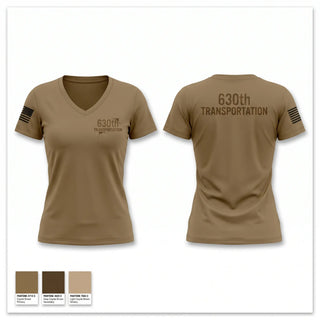 Womens Short Sleeve Vneck Shirt, 630th Transportation, Army, Teamtime, Team time, sublimation, custom sports apparel, team uniforms, spirit wear, spiritwear, sports uniforms, custom shirts, team store, custom team store, fundraiser sports, apparel fundraiser