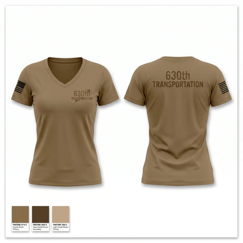 Womens Short Sleeve Vneck Shirt, 630th Transportation, Army, Teamtime, Team time, sublimation, custom sports apparel, team uniforms, spirit wear, spiritwear, sports uniforms, custom shirts, team store, custom team store, fundraiser sports, apparel fundraiser